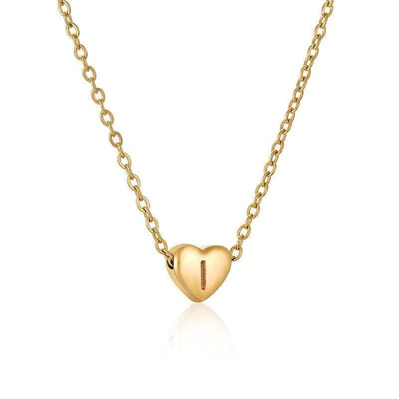 Ins Style Love Letter Necklace Women Stainless Steel Heart-shaped Niche Clavicle Chain Fashion Necklace-7