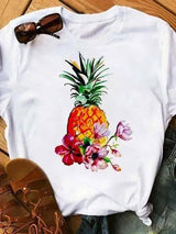 Pineapple O-Neck Summer Tee-bt7959-1