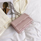 Retro Solid Color Simple And Stylish Casual Shoulder-Pink-9