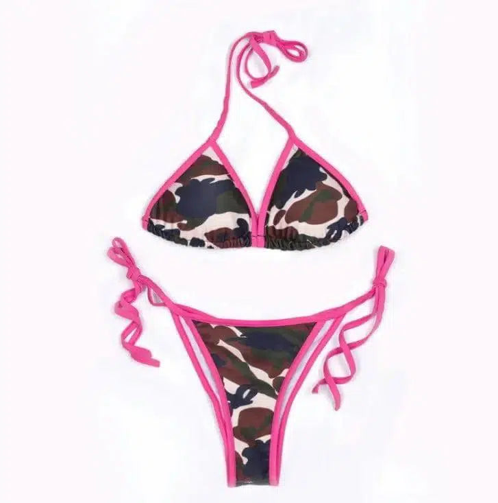 ladies lace camouflage swimsuit-2