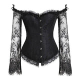 Lingerie Women Corset Bustier Top Overbust-A-4