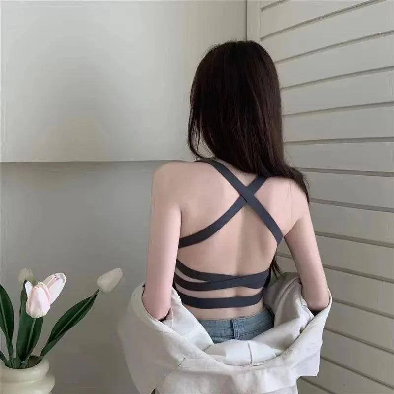 Sexy Women Vest Crop Top Sleeveless Vests Beach Women Sports-3