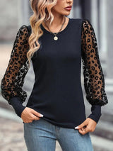 Slim-fit Color Matching Long-sleeved Top-8