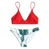 Small split swimsuit-Red-2