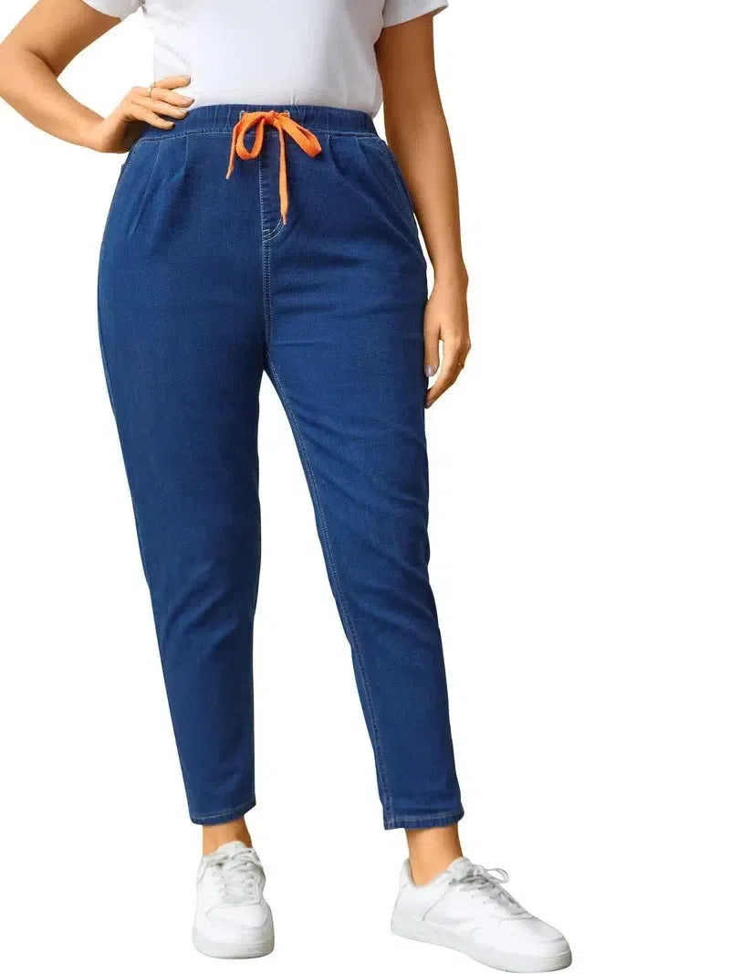 Jeans Woman Harem Pants High Waist Plus Size Softener Loose Lady Denim Pants 4xl 5xl 6xl 7xl 8xl-1