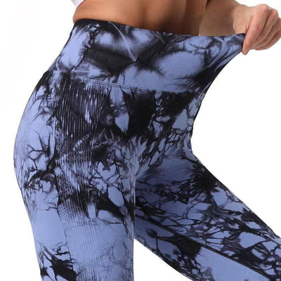 Stylish Printed Workout Leggings - Vibrant & Versatile-Black Blue Green-16