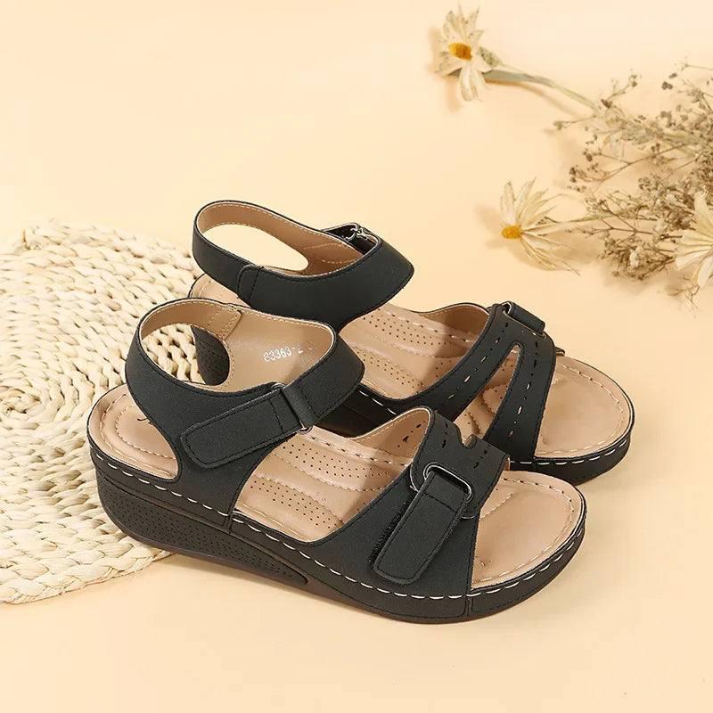 Women's Sandals Lovto-Black-5