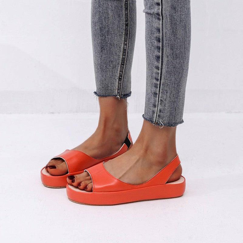 Ladies' Stylish Platform Sandals-Orange-9