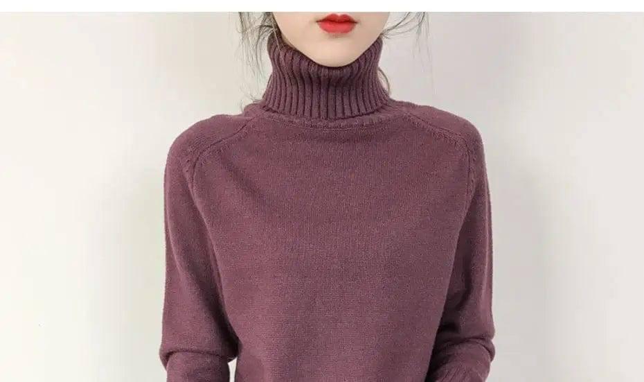 Sweater Female-Wine Red-7