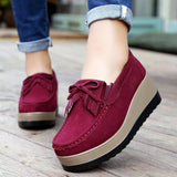 New Tassel Bow Design Shoes For Woman Fashion Thick Bottom Wedges Shoes Casual Slip On Solid Color Flats-7