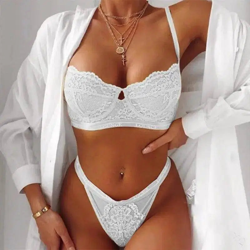 Three-point Lingerie Sexy-White-6