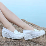 Genuine Leather Breathable Shoes Swing-White-3