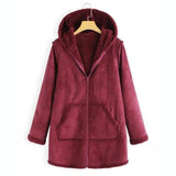 Winter Pocket Warm Plush Hooded Coat-11