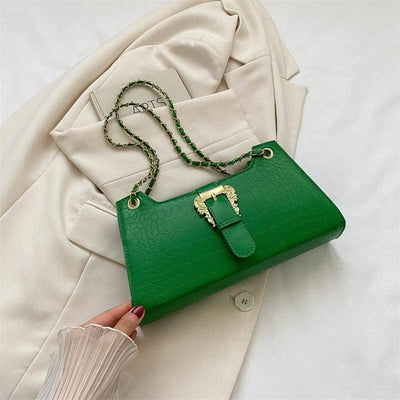 Women's Fashion Simple Chain Fashion Bag Shoulder Bag Casual Trend Crossbody Small Square Bag-1