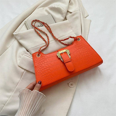 Women's Fashion Simple Chain Fashion Bag Shoulder Bag Casual Trend Crossbody Small Square Bag-2