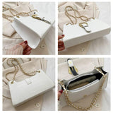 Women's Fashion Simple Chain Fashion Bag Shoulder Bag Casual Trend Crossbody Small Square Bag-5