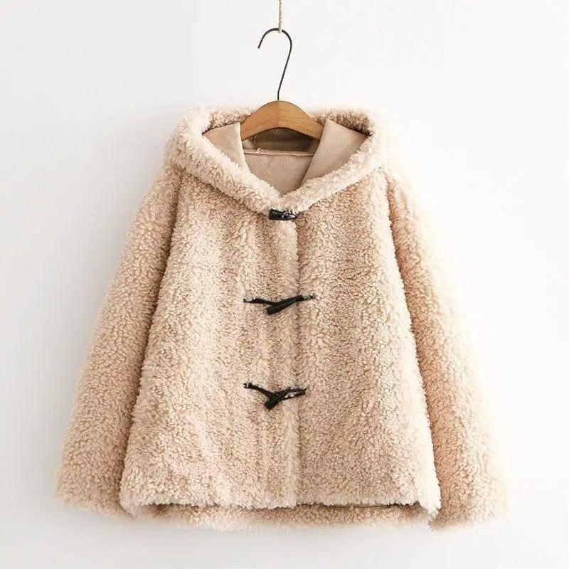 women's loose coat-Khaki-1