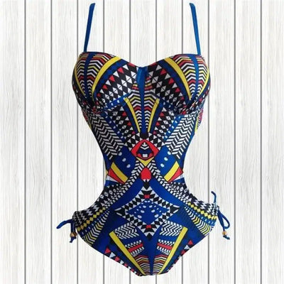 Women's Printed One Piece Bikini Swimsuit-Picturecolor-1