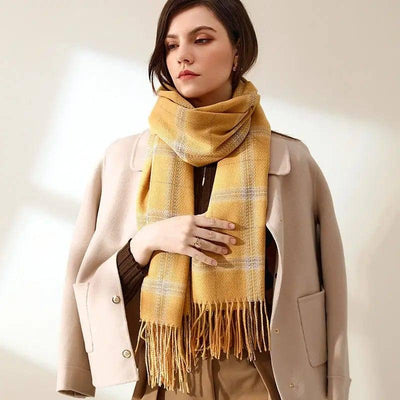 Women's Sweet Tassel Shawl Warm Cashmere Scarf-2