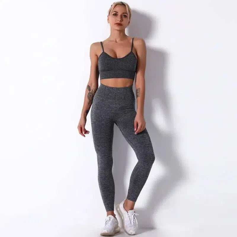 Yoga Pants Fitness Running Yoga Clothes Sports-Grey-2