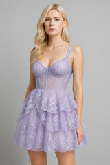 Sparkly Lace Off-Shoulder Dress