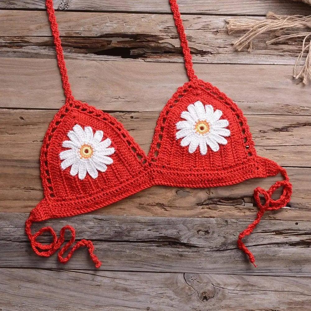 Two-piece bikini-Red-4